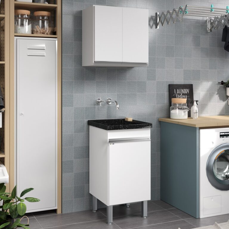 5985 - Kit Lavanderia Amélia 42cm -Pedra Preta