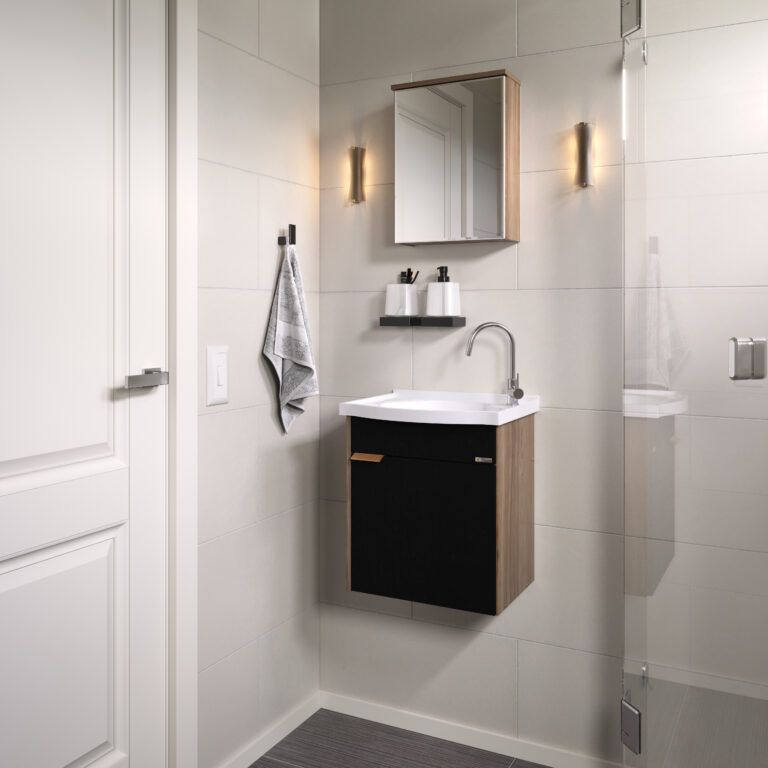 5318 - Armário Kit Capri 39cm - Texturizado Preto